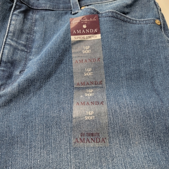 Gloria Vanderbilt Supreme Stretch Amanda Jeans Size 16 Petite - Picture 6 of 14